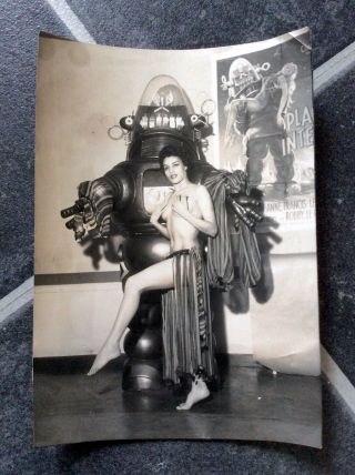 Robby The Robot Vintage 1956 Sexy Naked Woman Movie Film Photo Forbidden Planet