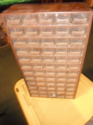 Vintage Large Metal Plastic Drawers,  60 Drawer Raaco Usa Storage Parts Cabinet