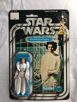 Vintage Unpunched Star Wars 1977 12 Back Princess Leia