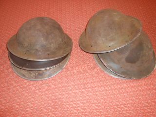 South African Army : X 6 South African Army Iron Helmets Only Shell.