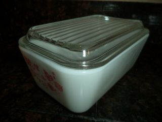 Vintage Pyrex Pink & White Gooseberry Refrigerator bowls (7 pc.  set) 5
