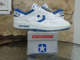 Vintage 1987 Converse Cons Basketball Low Uk 11 Eu45 Korea Weapon Deadstock Og