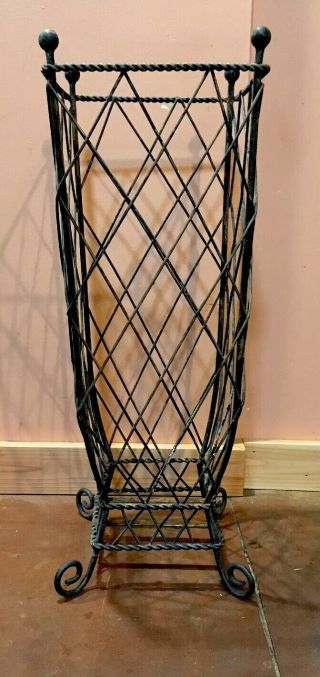 Vintage Steel Welded Wire Umbrella Stand