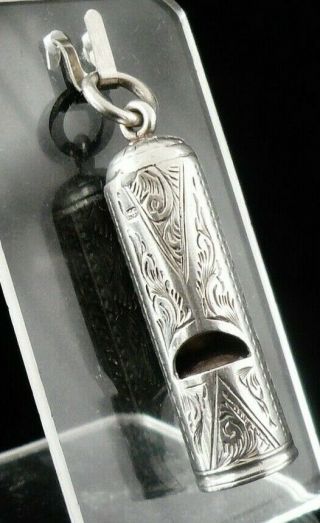Antique Silver Whistle,  Joseph Adelman,  Birmingham 1894