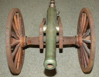 Vintage Brass & Cast Iron Black Powder Signal Cannon 18 