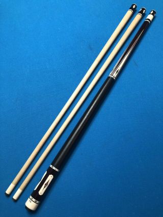 HIGHEND DAVE KIKEL CUE - 4 EXOTIC POINTS,  INLAYS,  JOINT,  BUTTCAP - - RARE 2