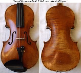 Old German Master Violin E.  P.  Todt - See Video - Antique バイオリン скрипка 小提琴 604