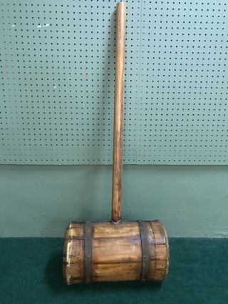 Vintage Antique Heavy Wood Mallet Carnival Circus Strongman