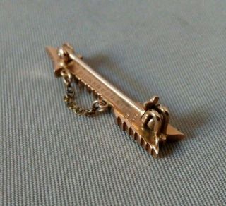 Vintage 1952 Pi Beta Phi 10k Yellow Gold & Pearl Fraternal Sorority Pin Brooch 6