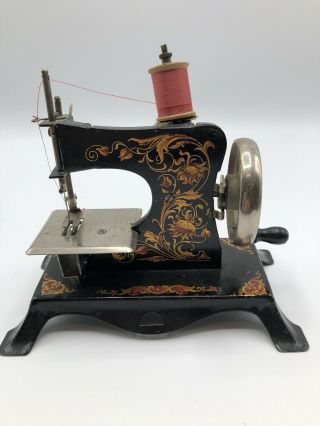 Antique Child’s Toy Sewing Machine - Germany Casige Hand Crank