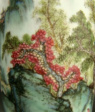 Large Chinese Porcelain Garlic Mouth Vases,  Republic Period Signed RARE 11