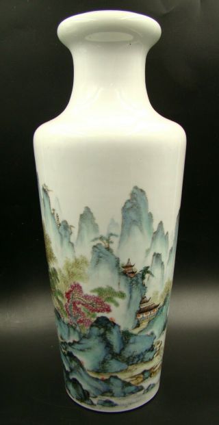 Large Chinese Porcelain Garlic Mouth Vases,  Republic Period Signed RARE 4