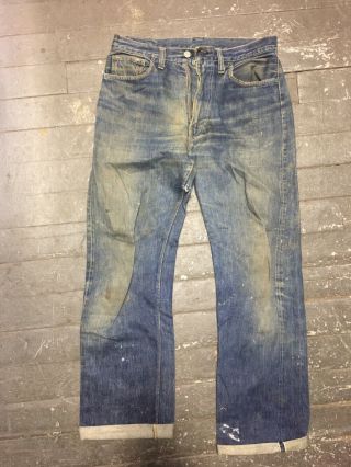 Vintage Levi’s Jeans Leather Patch Redline Selvage Hidden Rivets