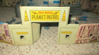 Marx Rex Mars Planet Patrol Set Tin Fence Silver Building,  Parts