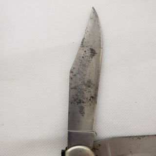 Schrade 260 SC Knife Vintage 1976 Folding Hunter 2 Blade with leather case 4