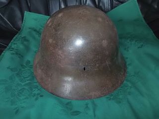 Japanese Ww2 Army Helmet With Mesh And Straps - Name/unit/city