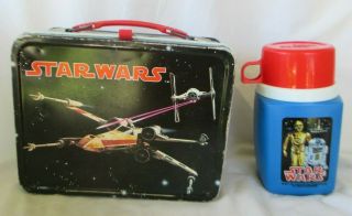 Vintage Star Wars A Hope Metal Lunchbox With Thermos King Seeley 1977 Movie