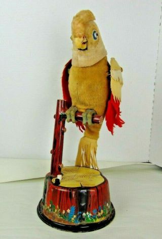 Vintage Marx Pete The Parrot 1960 Battery Operated Tin Litho Japan