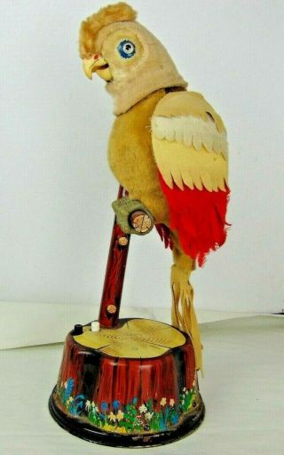 Vintage MARX Pete The Parrot 1960 Battery Operated Tin Litho Japan 2