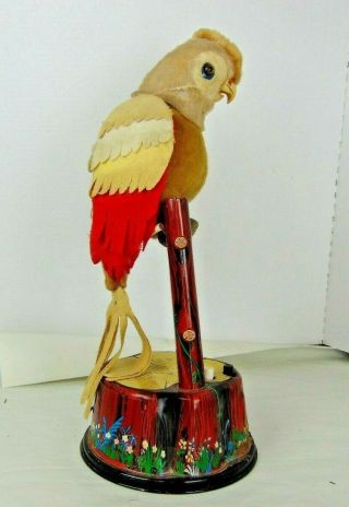 Vintage MARX Pete The Parrot 1960 Battery Operated Tin Litho Japan 4