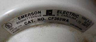 Vintage Emerson CF363WA Heat Fan Ceiling Fan FAN 1 of 2 2