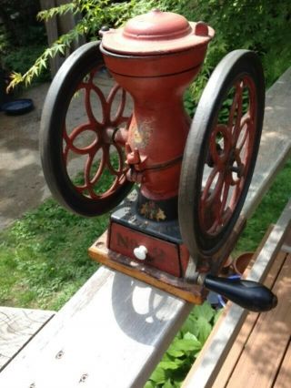 antique coffee grinder,  cast iron.  Enterprise Mfg.  Co.  Phila. ,  PA. 3