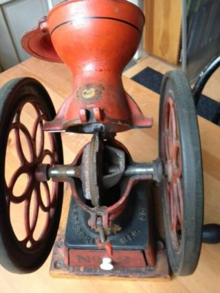 antique coffee grinder,  cast iron.  Enterprise Mfg.  Co.  Phila. ,  PA. 4