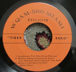 Beatles Ultra Rare Wqam Miami Promotion Only Radio 45 Record Authentic Issue