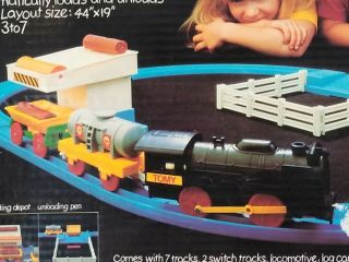 Vintage NIB Rare PlayRail Chug - A - Log Choo Choo By Tomy 1008 3