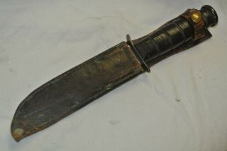 Vintage Kabar Usmc Fighting Knife With Sheath