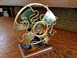 Antique Electric Fan Brass Blade Early Bipolar Motor