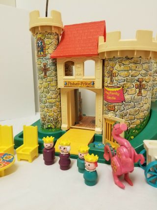 Vintage Fisher Price Family Castle Little People Set 3