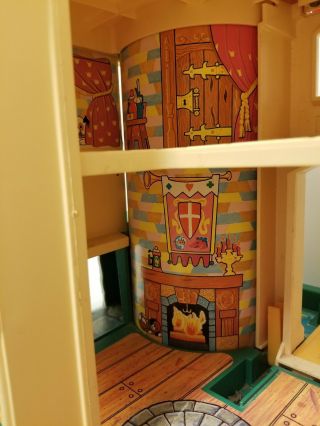 Vintage Fisher Price Family Castle Little People Set 6