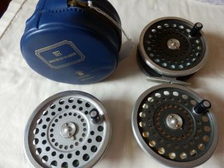Hardy Marquis Salmon No 1,  Reel Case And Two Spare Spools England