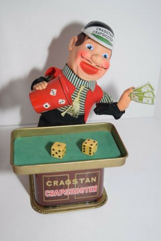 Vintage 1960 ' s Cragstan Battery Operated Crapshooter - Japan w/Box - 2