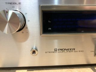 Vintage Pioneer Sa - 510 Stereo Amplifier Cleaned And Serviced 5