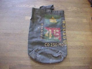 Rare Named Orig Ww2 Hand Painted Canvas Carry Bag " Rcasc " 4th Canadian Division