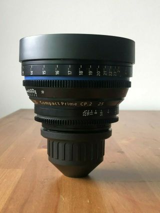 Zeiss CP.  2 25mm T2.  1 PL Mount Compact Prime Lens - Rare 2