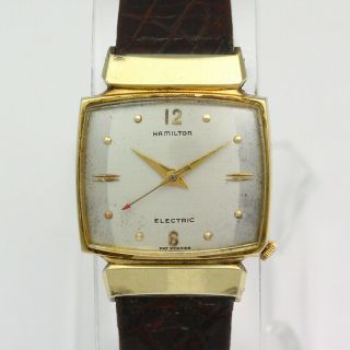 Awesome Vintage 10k Gold Filled Hamilton 500a Electric Wristwatch