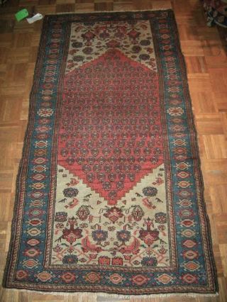Antique Persian Malayer Runner Rug 3 Ft 4 In X 6 Ft 2 In.  Persian C.  1900