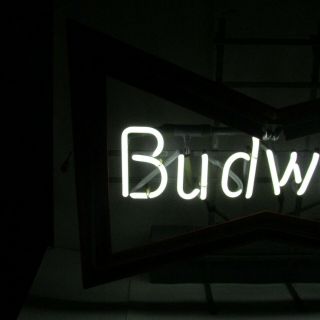BUDWEISER BEER VINTAGE NEON BOW TIE FLASHING BAR SIGN RARE MADE IN USA 3