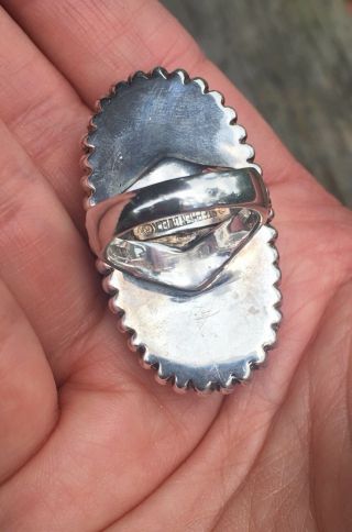 HUGE STEPHEN DWECK Sterling Silver 925 carved quartz ring,  36.  2g,  size 8 4