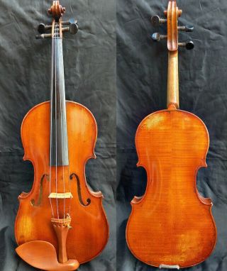 FINE 4/4 OLD ANTIQUE VIOLIN Label.  H.  C.  Silvestre a Paris 18.  fiddle скрипка 2