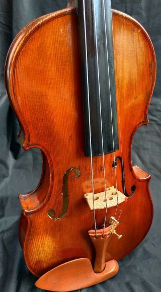 FINE 4/4 OLD ANTIQUE VIOLIN Label.  H.  C.  Silvestre a Paris 18.  fiddle скрипка 6