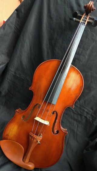 FINE 4/4 OLD ANTIQUE VIOLIN Label.  H.  C.  Silvestre a Paris 18.  fiddle скрипка 9