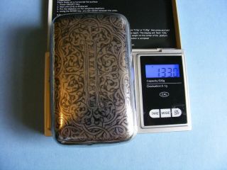 Russian Silver Niello Cigarette Case - Antique item.  133g Moscow Hallmarks 5