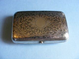 Russian Silver Niello Cigarette Case - Antique item.  133g Moscow Hallmarks 8