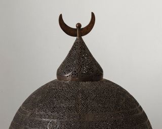 antique Orientalist mosque lamp,  Cairoware 2