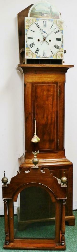 Antique English 8 Day South West Striking Cottage Longcase Grandfather Clock 10