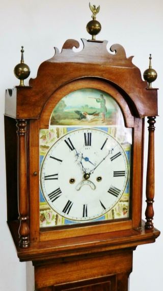 Antique English 8 Day South West Striking Cottage Longcase Grandfather Clock 4
